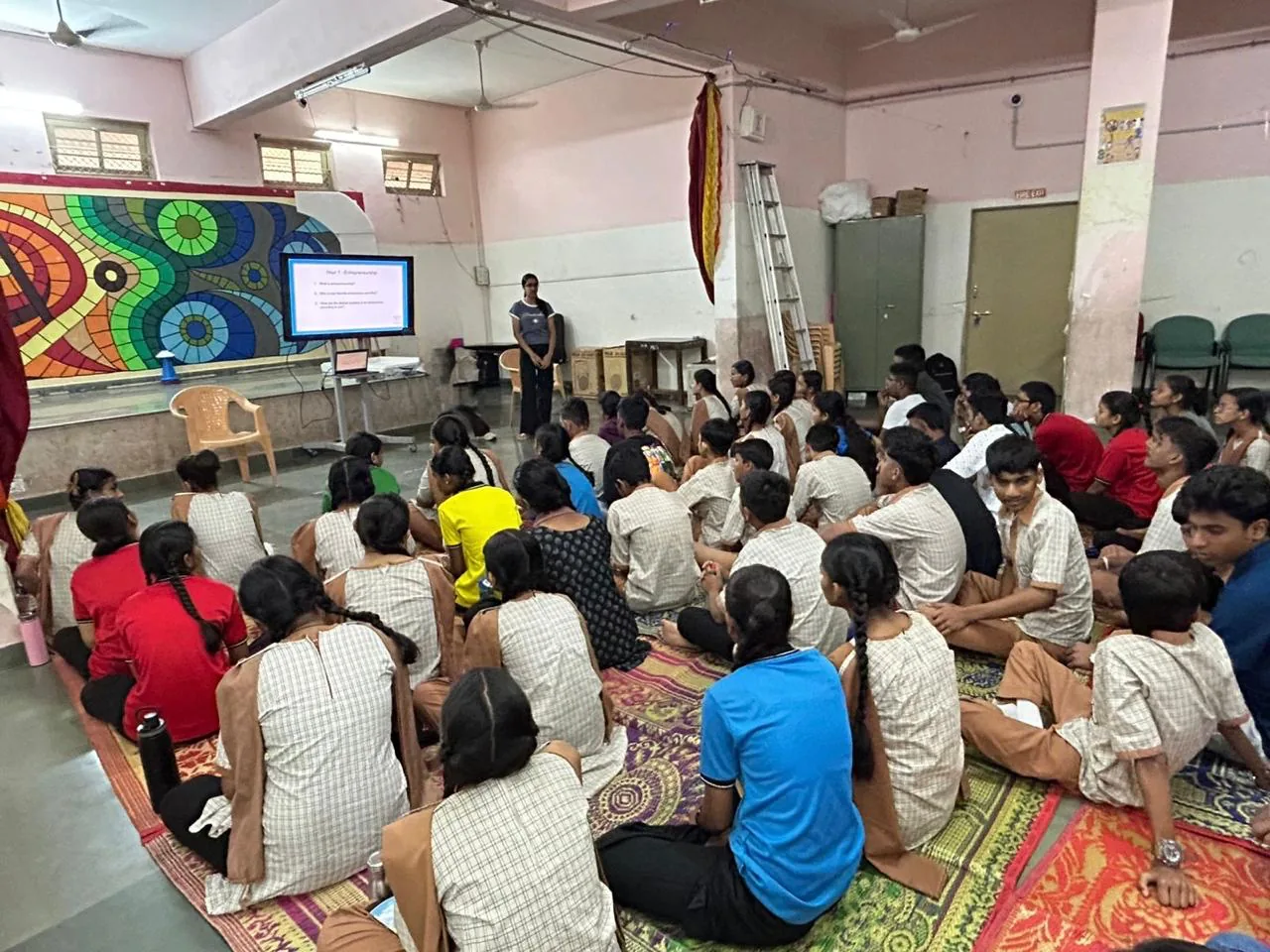 Students gathered for an entrepreneurship workshop